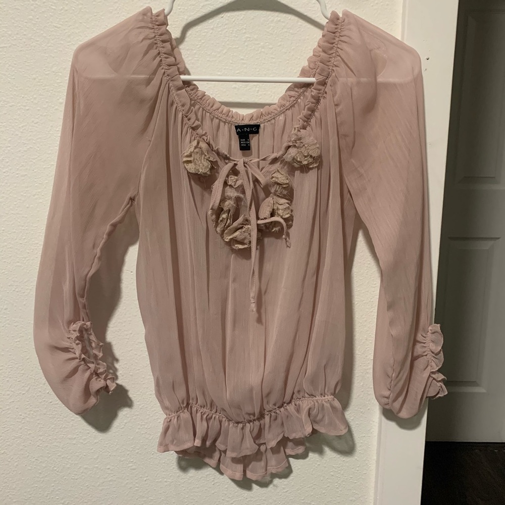 Sheer off the shoulder top